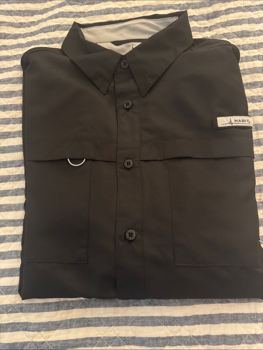 Habit Black Men’s Utility Short Sleeve Button-Down Shirt